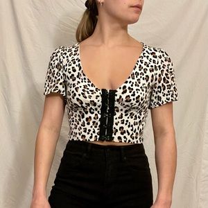 Cheetah print crop top